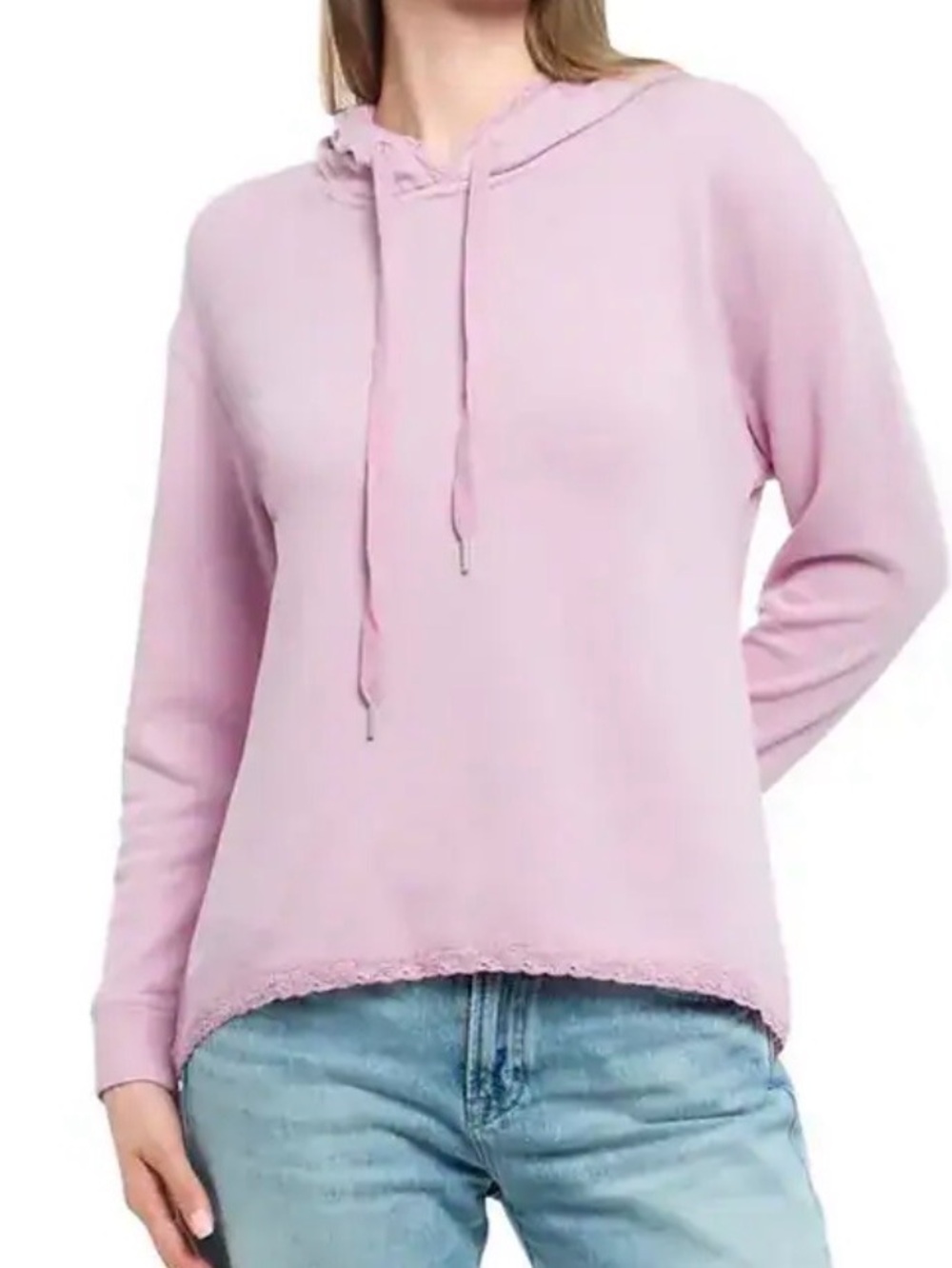 Wilt Lightweight Hoodie Women’s Size Small Cotton Spring Mauve Mist